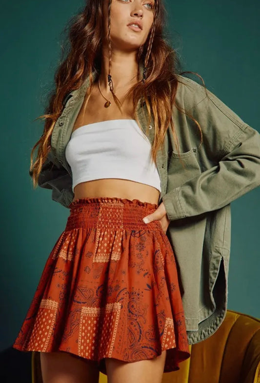 Bandana Print Shorts