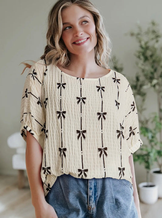 Ivory Bow Top