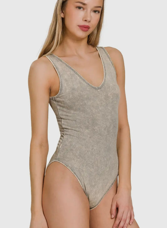 Acid washed bodysuit
