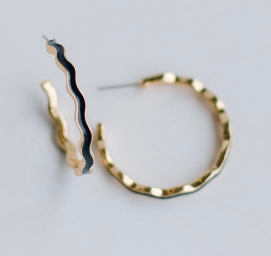 NAVY WILLOW EARRING