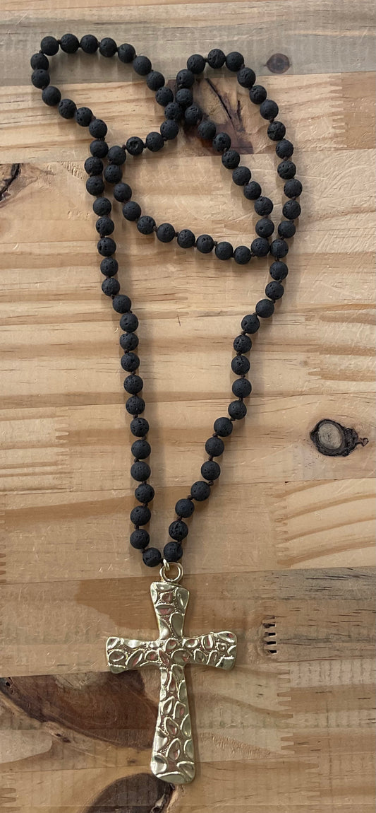 Gold Cross Pendant Necklace